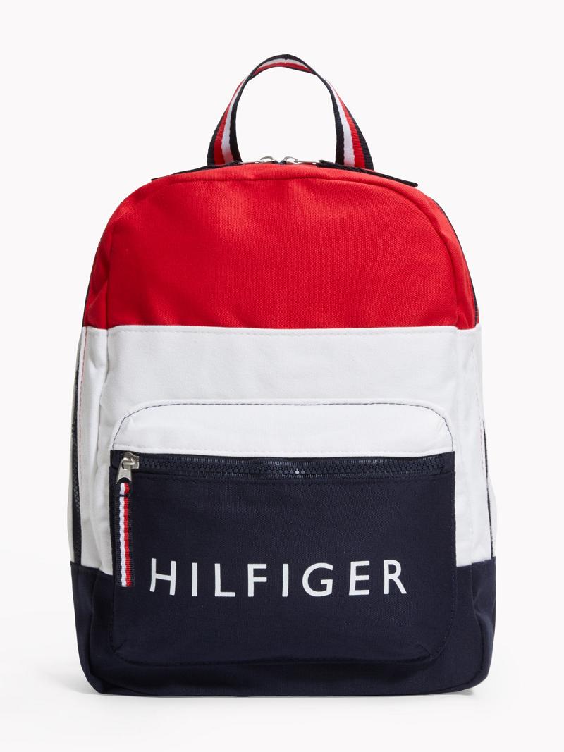 Blue / White / Red Kids\' Tommy Hilfiger Colorblock Backpack Bags | AU_G1336