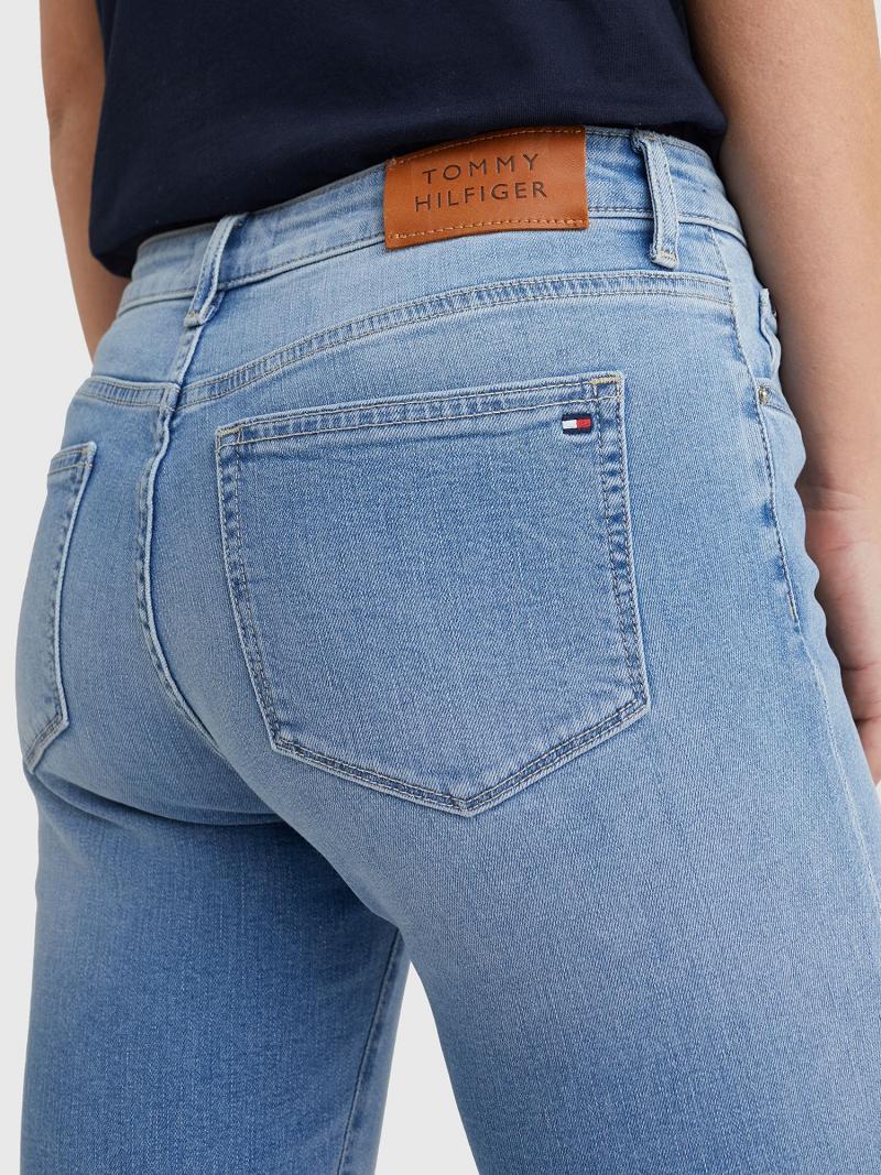 Blue Women's Tommy Hilfiger Denim Bermuda Short Jeans | AU_W21192