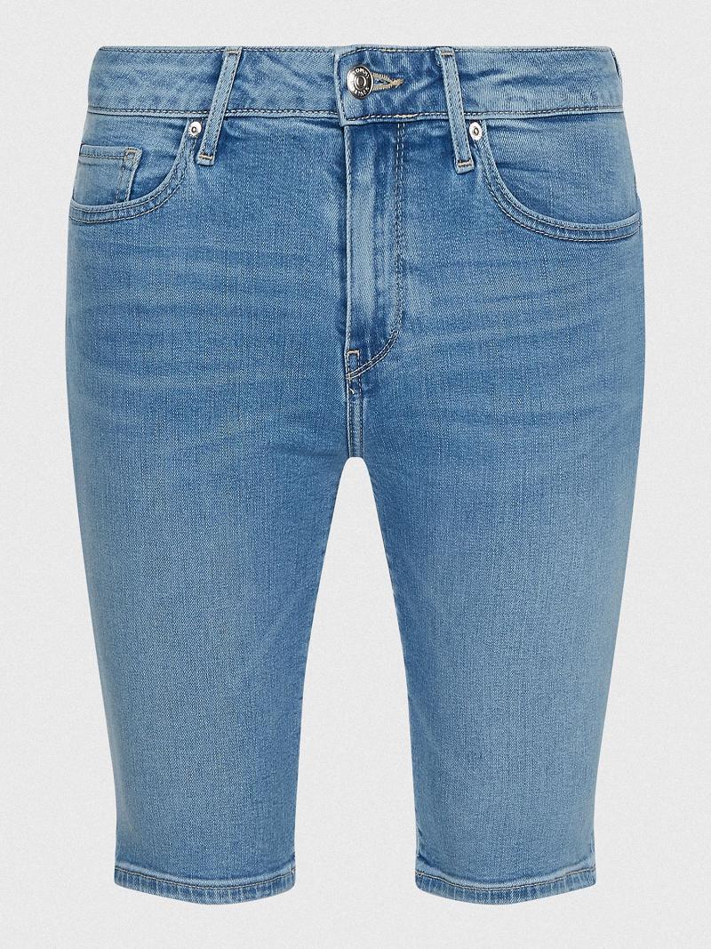 Blue Women's Tommy Hilfiger Denim Bermuda Short Jeans | AU_W21192