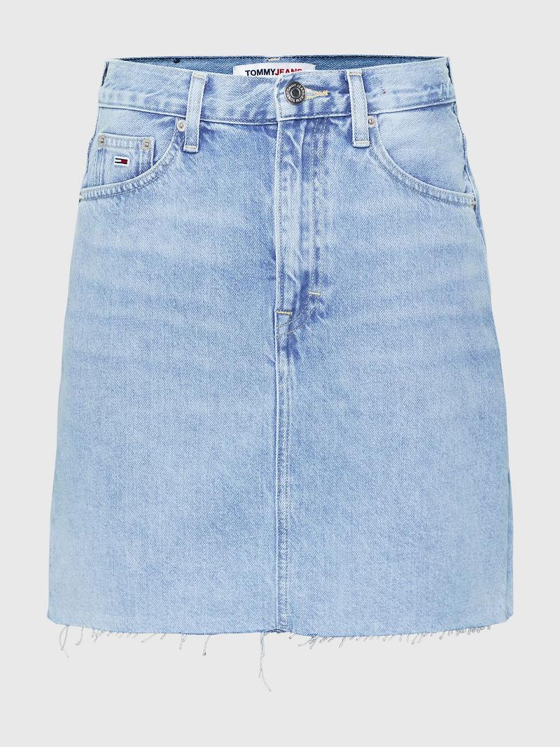 Blue Women's Tommy Hilfiger Denim Mini Skirts | AU_W21324