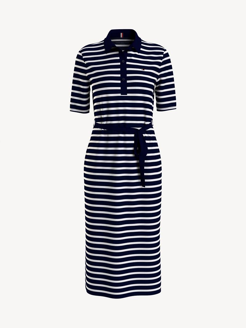 Blue Women\'s Tommy Hilfiger Polo Midi Dresses | AU_W21106