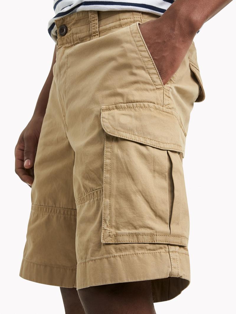 Brown Men's Tommy Hilfiger Essential cargo Shorts | AU_M31203