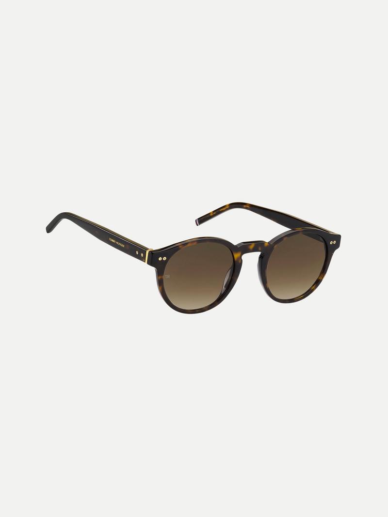 Brown Men's Tommy Hilfiger Retro Sunglasses | AU_M31772