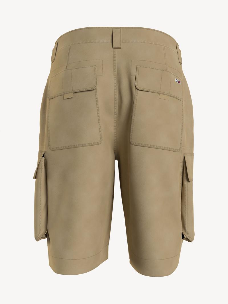 Brown Men's Tommy Hilfiger Solid Cargo Shorts | AU_M31224