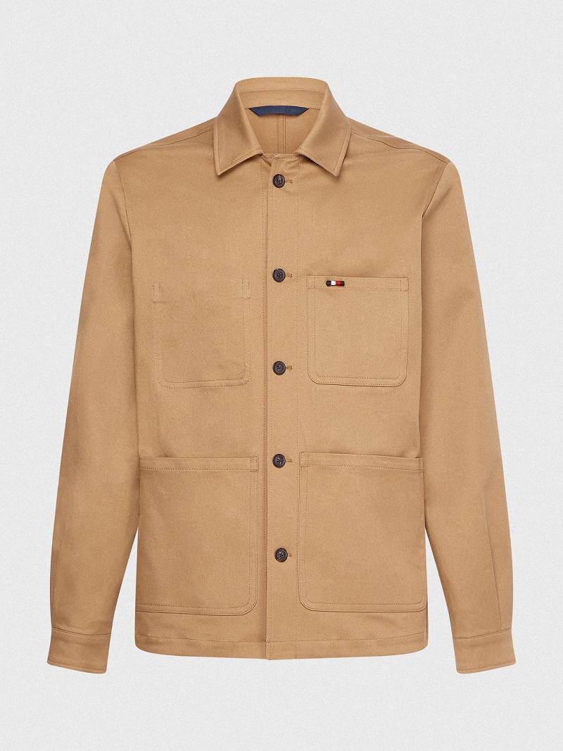 Brown Men's Tommy Hilfiger Utility Jackets | AU_M31429