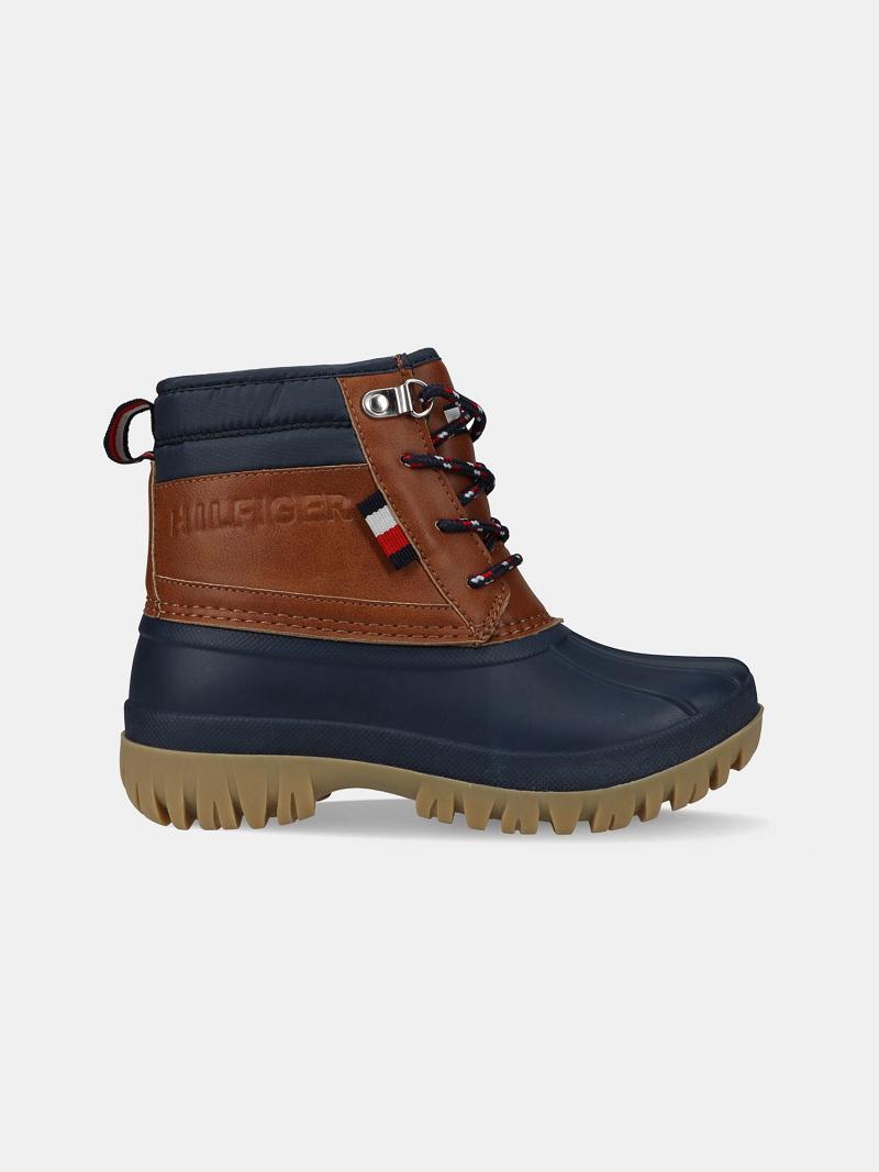 Brown / Navy Kids' Tommy Hilfiger Big Duck Boot Sneakers | AU_B2235