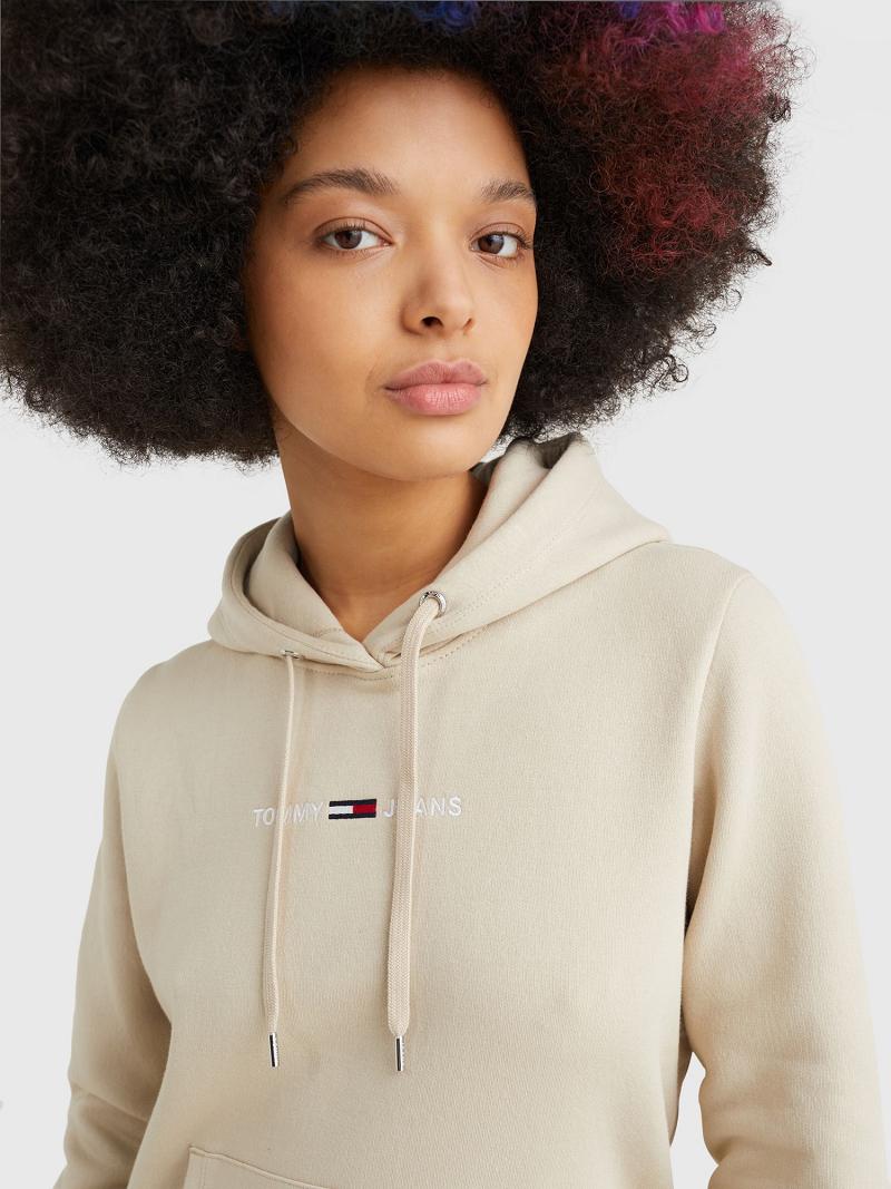 Brown Women's Tommy Hilfiger Classic Logo Hoodies | AU_W21138