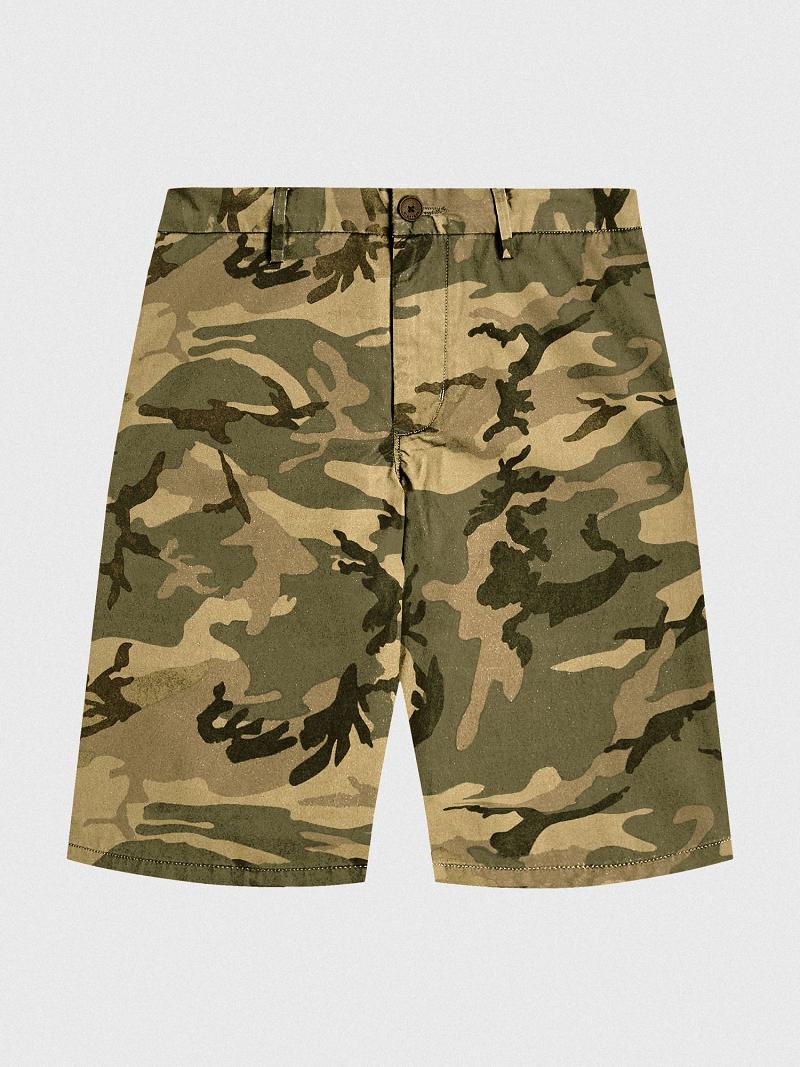 Camo / Green Men's Tommy Hilfiger Relaxed fit camo Shorts | AU_M31220