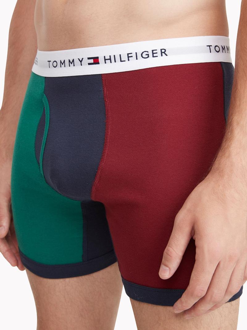 Green / Brown Men's Tommy Hilfiger Cotton classics boxer brief 3pk Boxer Briefs | AU_M31579