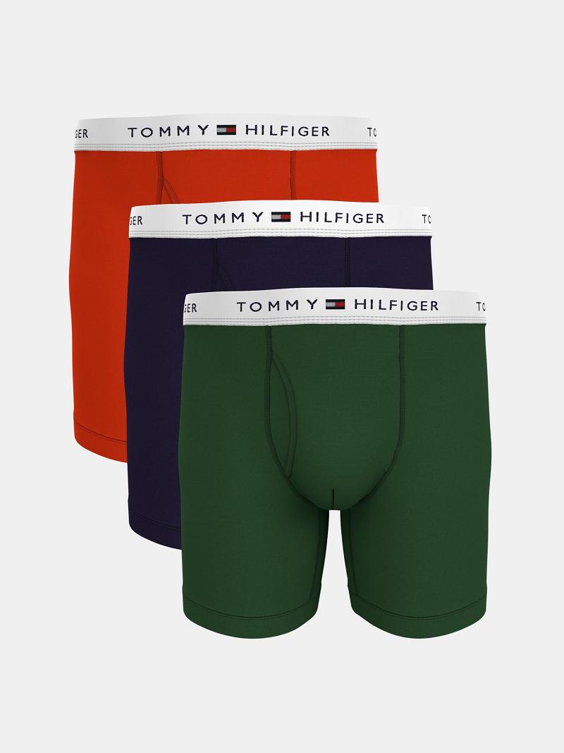 Green Men\'s Tommy Hilfiger Cotton classics boxer brief 3pk Boxer Briefs | AU_M31581