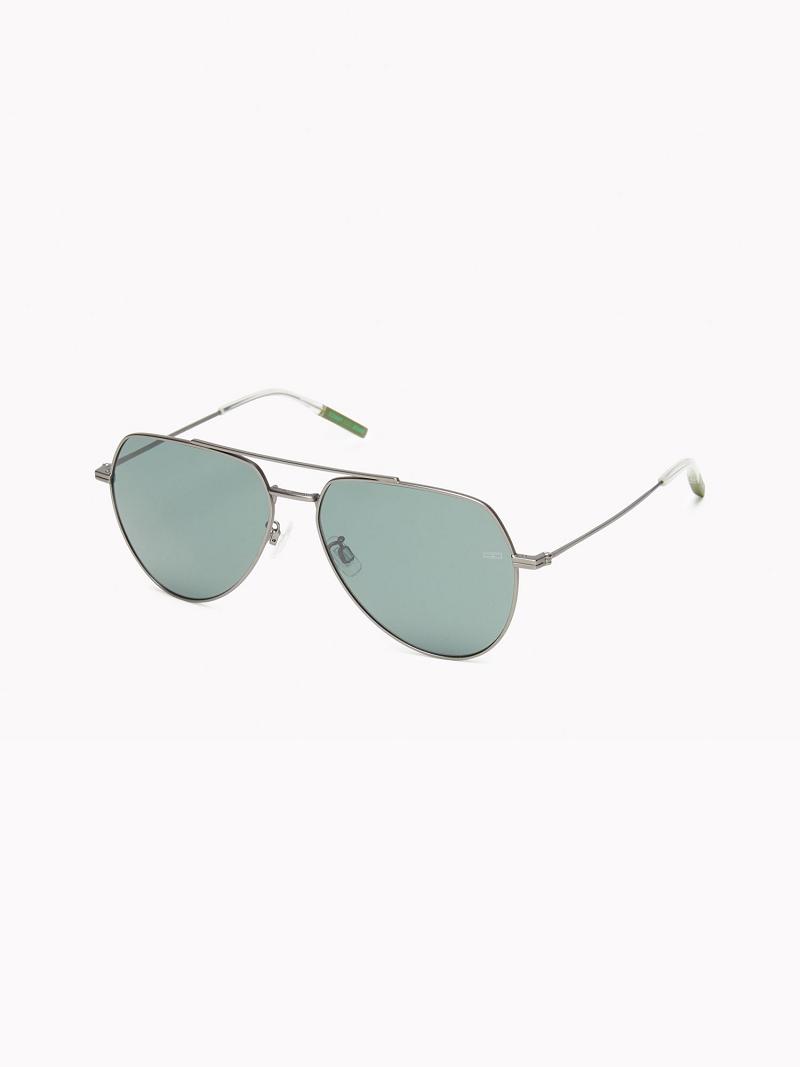 Green Men\'s Tommy Hilfiger Pilot Sunglasses | AU_M31771