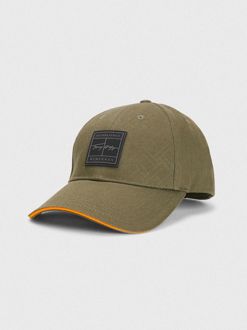 Green Men\'s Tommy Hilfiger Signature Hats | AU_M31735