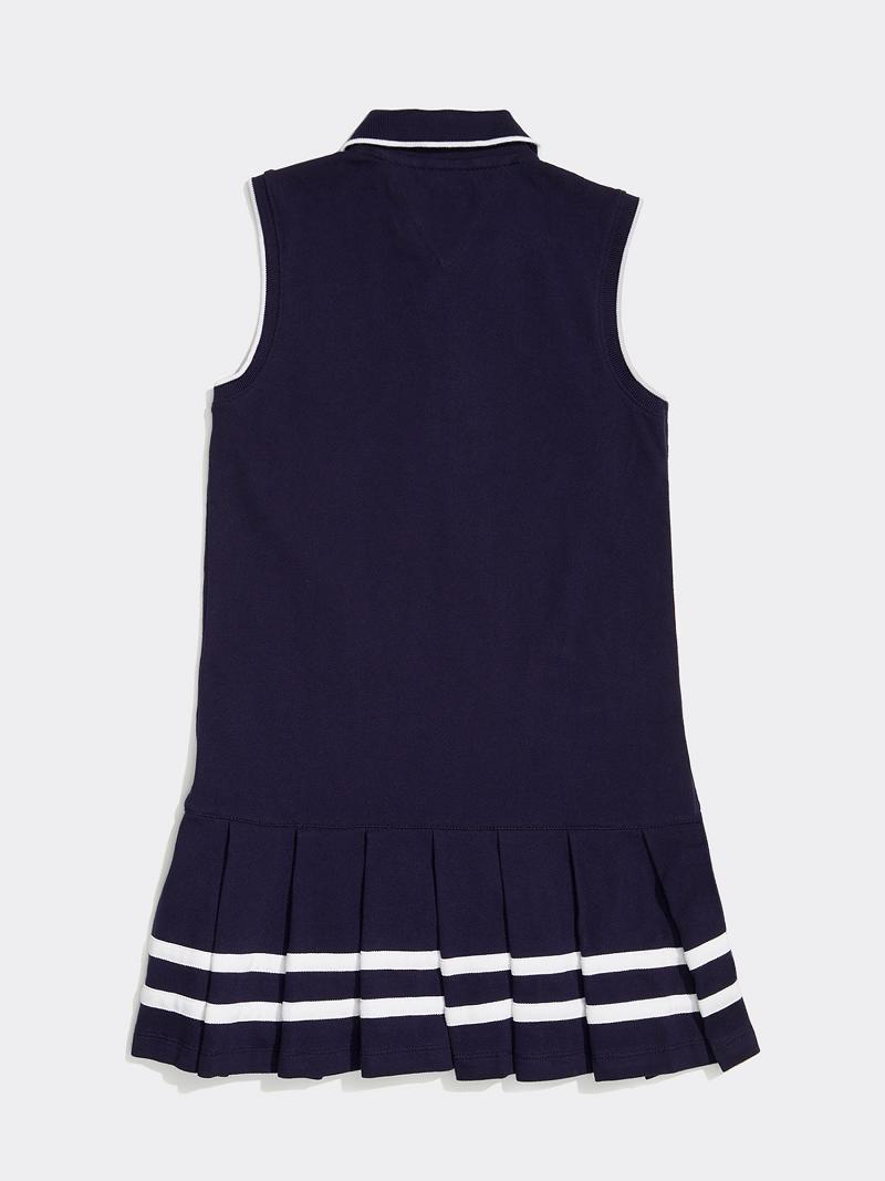 Grey Kids' Tommy Hilfiger Big Sleeveless Pleated Dresses | AU_G1049