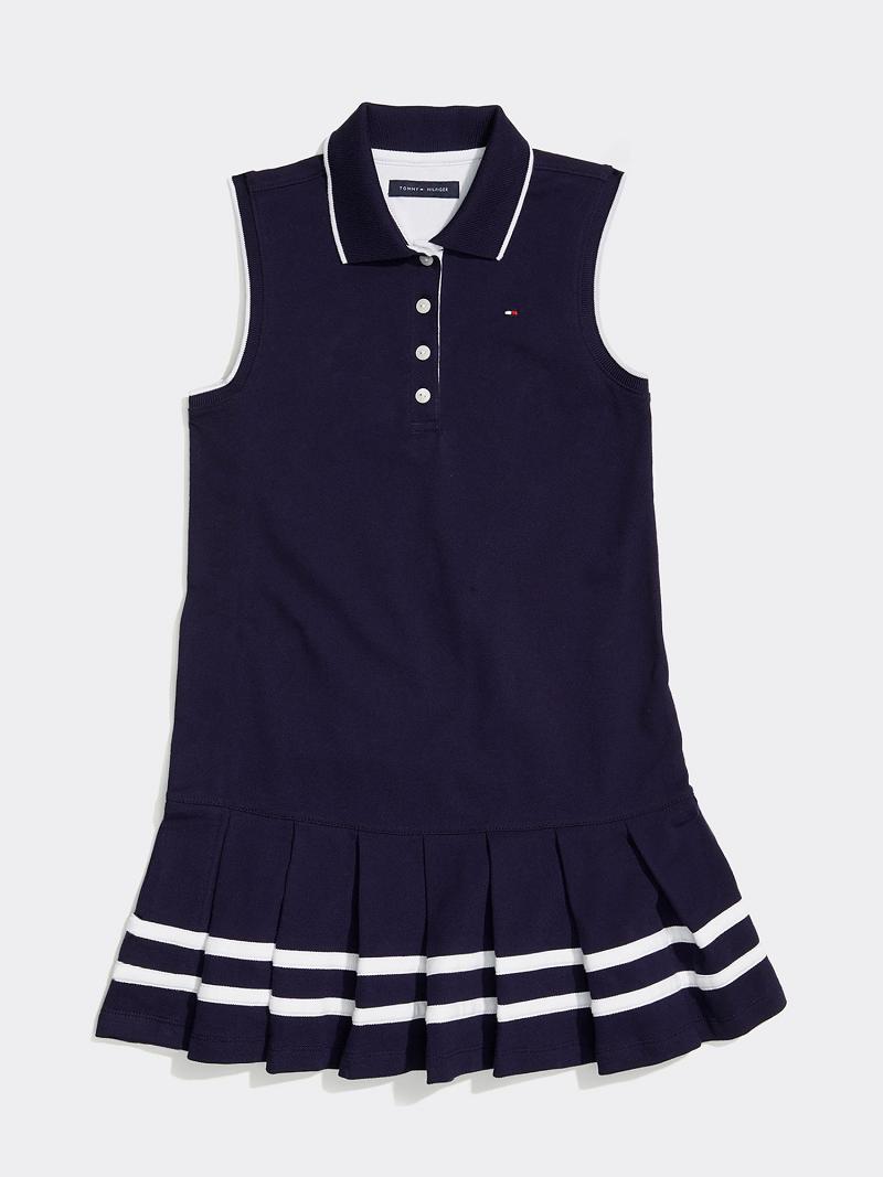 Grey Kids\' Tommy Hilfiger Big Sleeveless Pleated Dresses | AU_G1049