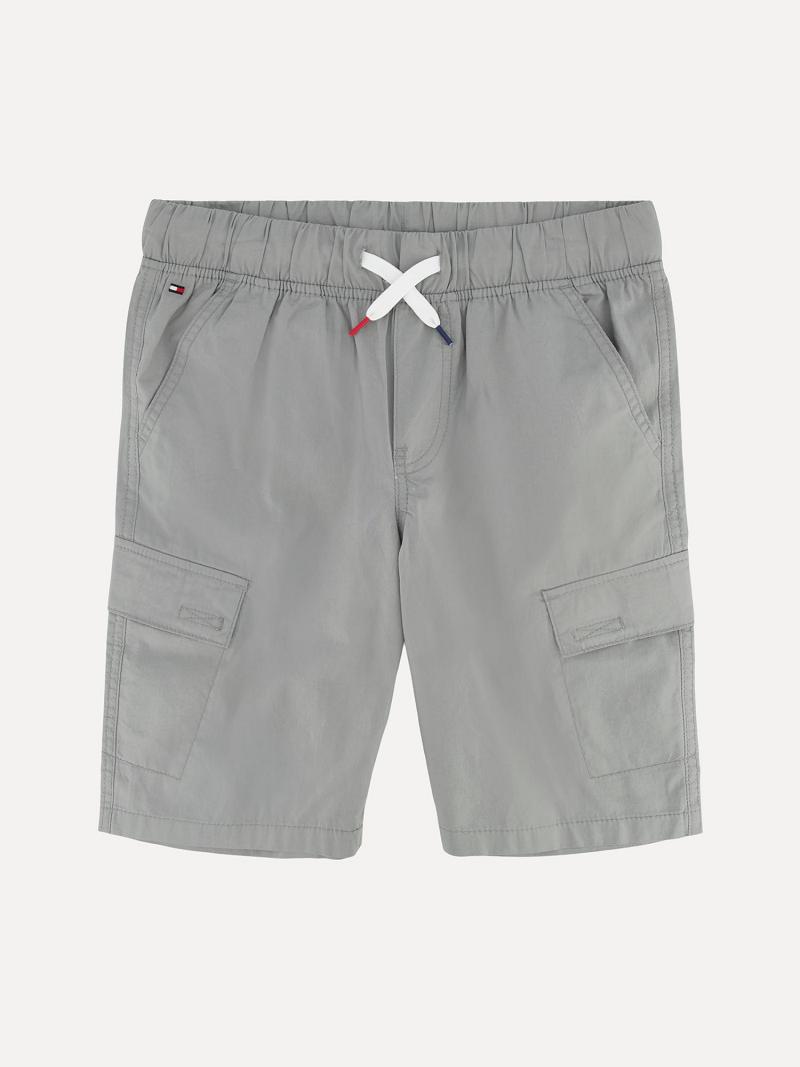 Grey Kids\' Tommy Hilfiger Little Pull-On Cargo Shorts | AU_B2099