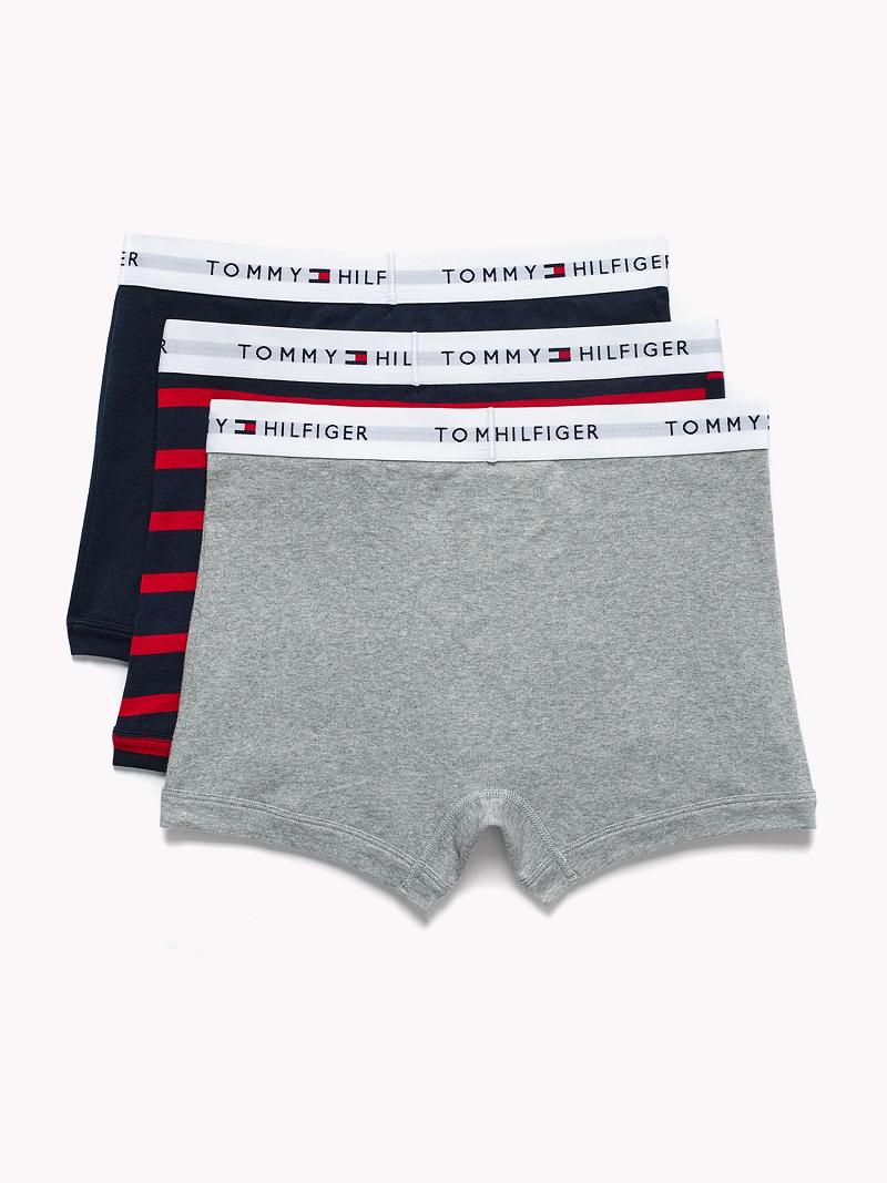 Grey Men's Tommy Hilfiger Cotton classics trunk 3pk Trunks | AU_M31494