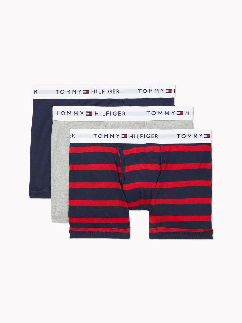 Grey Men\'s Tommy Hilfiger Cotton classics trunk 3pk Trunks | AU_M31494