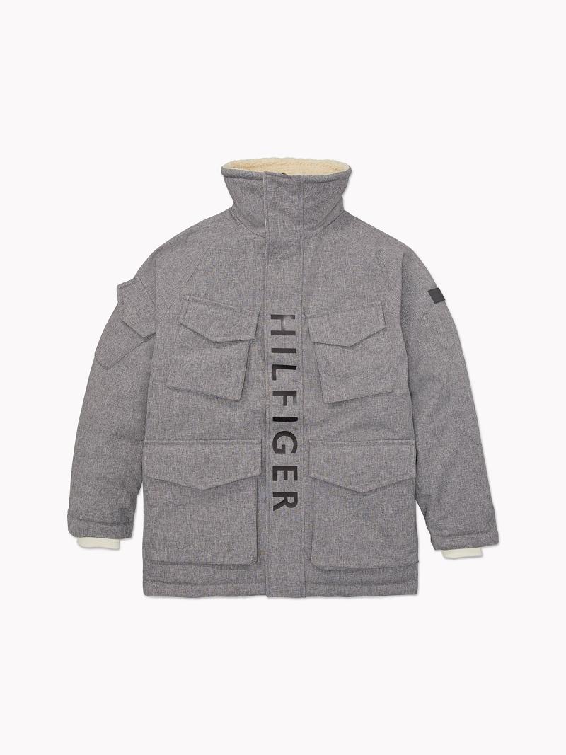 Grey Men\'s Tommy Hilfiger Essential solid field Jackets | AU_M31404