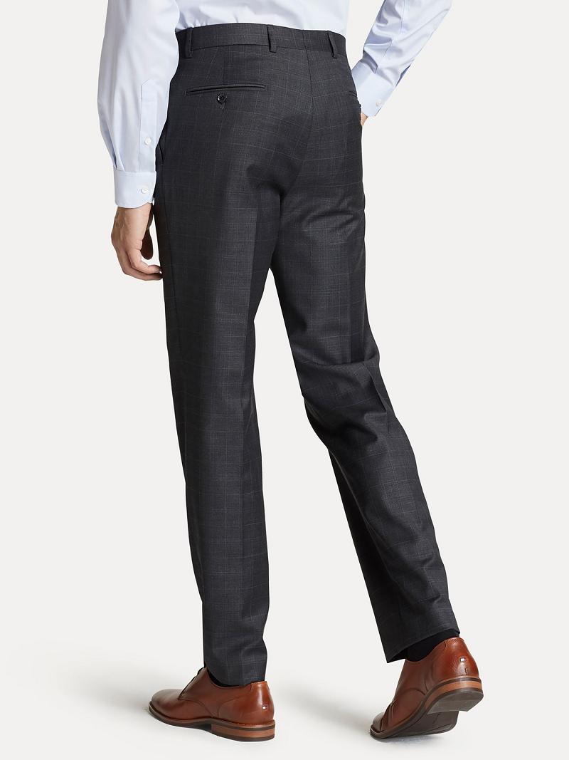 Grey Men's Tommy Hilfiger Regular fit in windowpane check Suits | AU_M31185