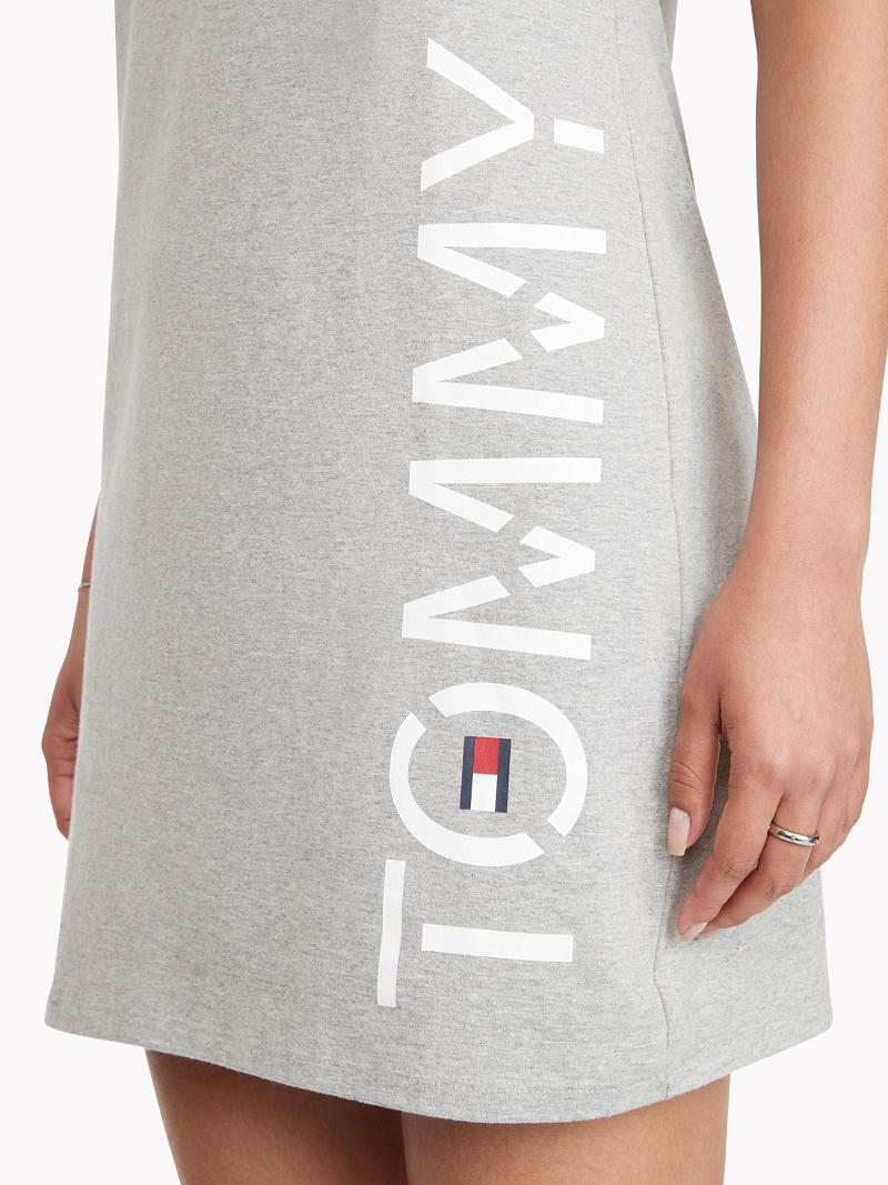 Grey Women's Tommy Hilfiger Tommy T-Shirt Dresses | AU_W21135