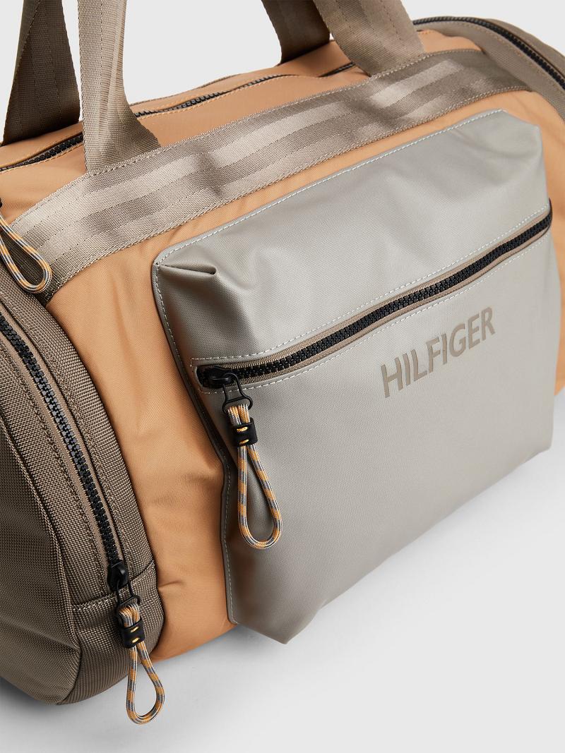 Khaki / Beige Men's Tommy Hilfiger Utility Duffle Bags | AU_M31713