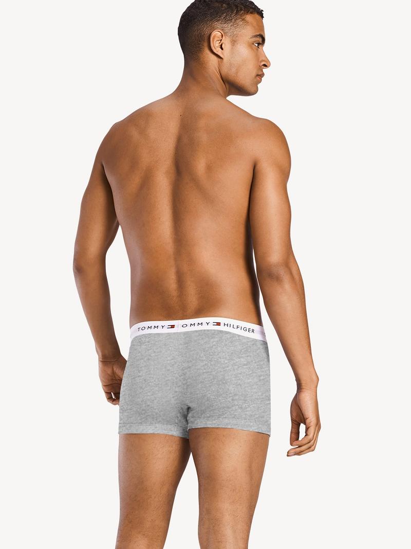 Light Grey Men's Tommy Hilfiger Cotton classics trunk 3pk Trunks | AU_M31500