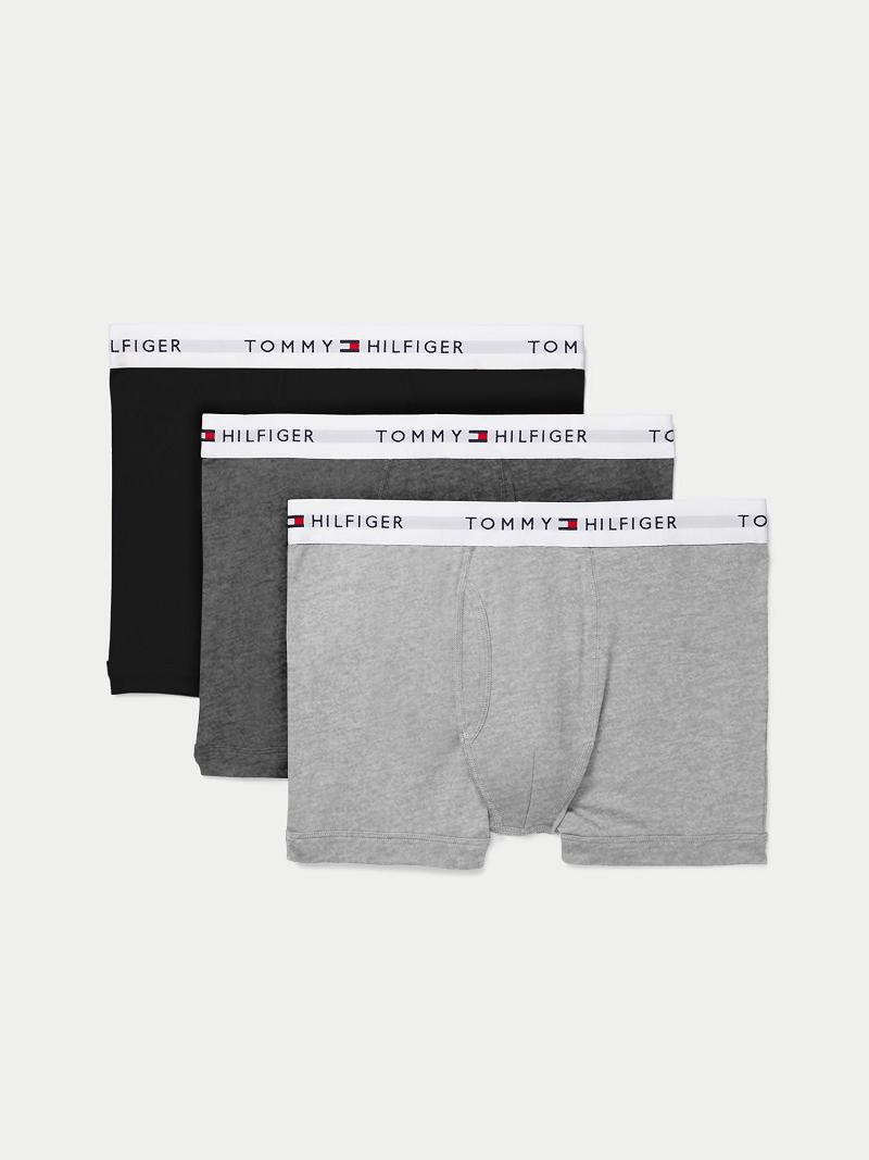 Light Grey Men\'s Tommy Hilfiger Cotton classics trunk 3pk Trunks | AU_M31500