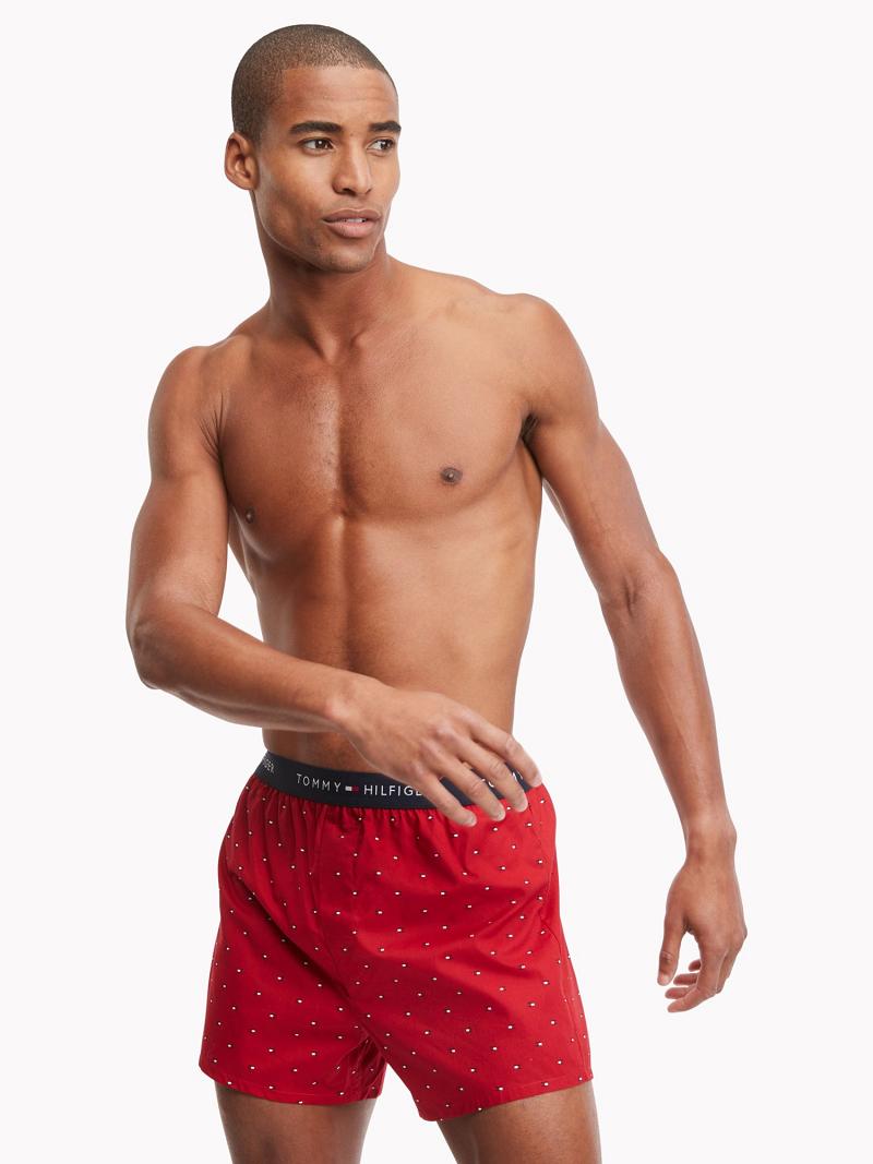 Navy / Blue / Red Men's Tommy Hilfiger Cotton classics boxer 3pk Boxers | AU_M31557