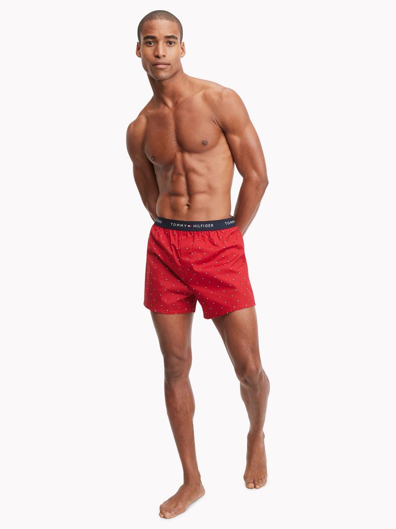 Navy / Blue / Red Men's Tommy Hilfiger Cotton classics boxer 3pk Boxers | AU_M31557