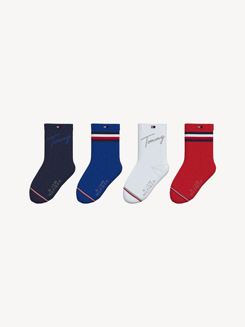 Navy Kids\' Tommy Hilfiger Babies\' 4PK Socks | AU_B2284