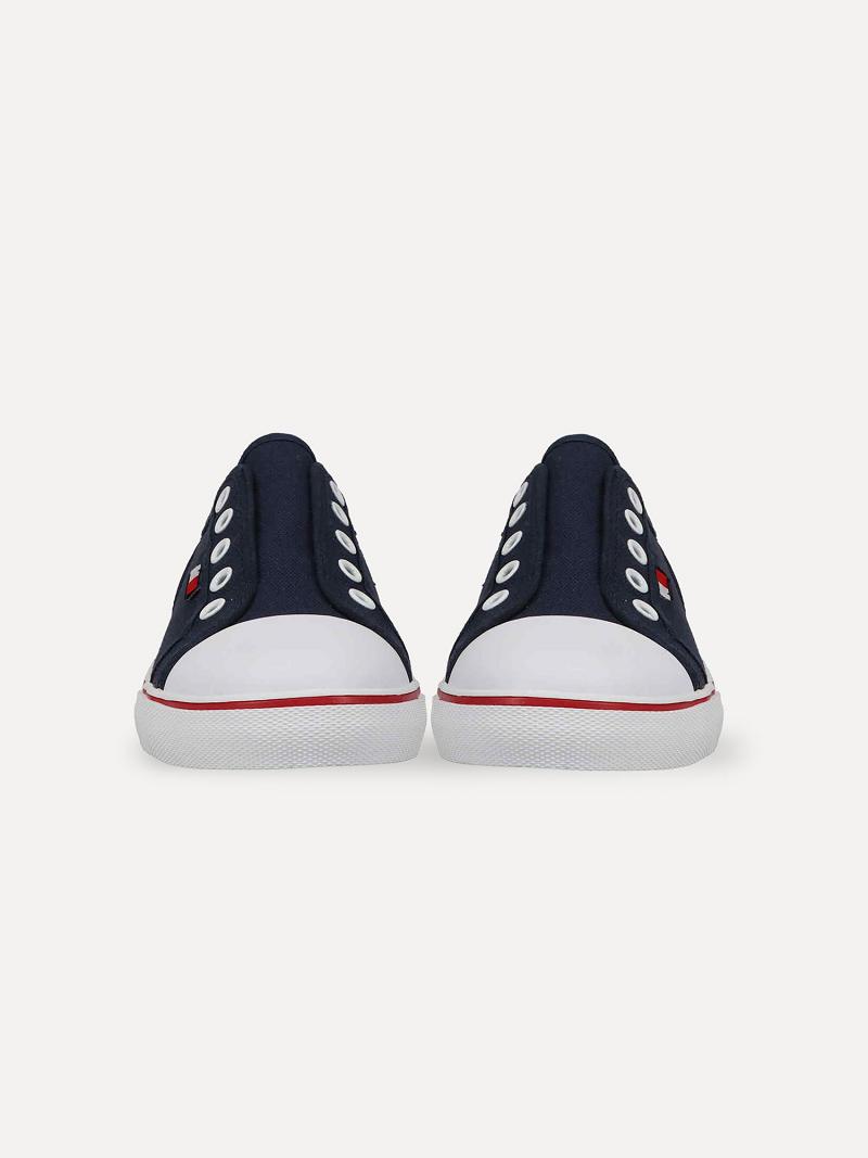 Navy Kids' Tommy Hilfiger Laceless Sneakers | AU_B2239