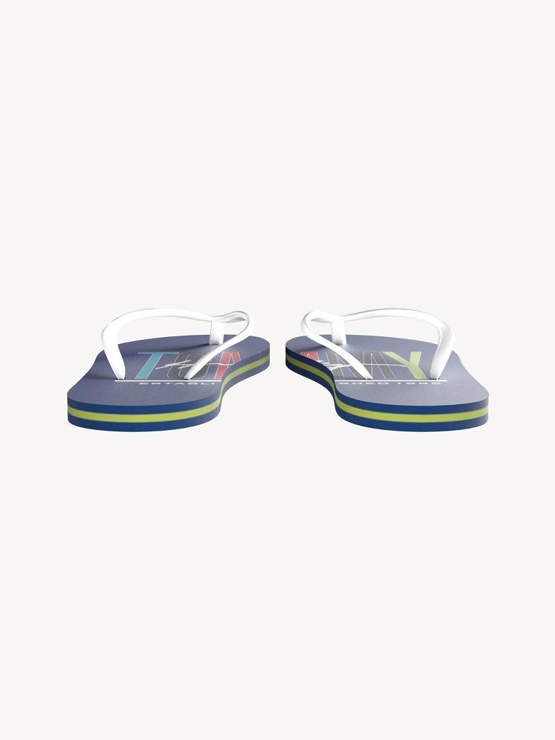 Navy Kids' Tommy Hilfiger Logo Flip Flops | AU_B2229