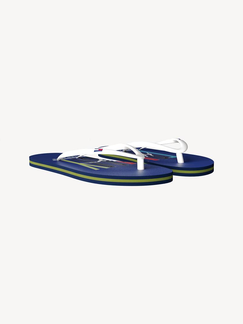 Navy Kids' Tommy Hilfiger Logo Flip Flops | AU_B2229