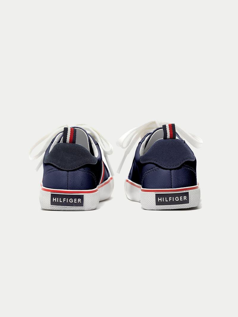 Navy Kids' Tommy Hilfiger Signature Stripe Sneakers | AU_B2243