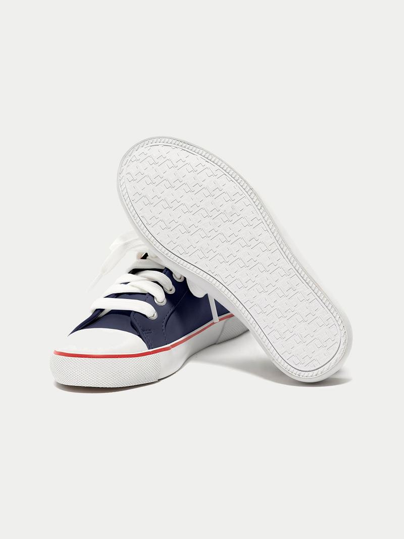 Navy Kids' Tommy Hilfiger Signature Stripe Sneakers | AU_B2243