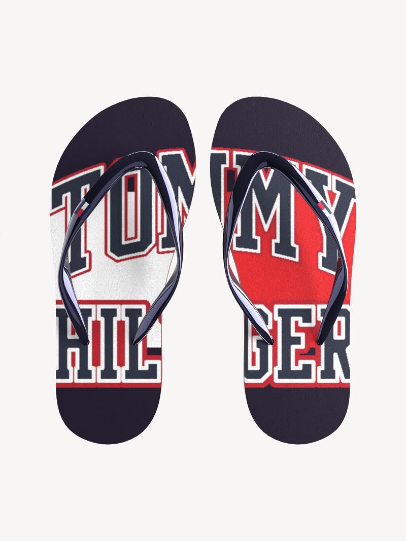 Navy Kids\' Tommy Hilfiger Tommy Flip Flops | AU_B2231