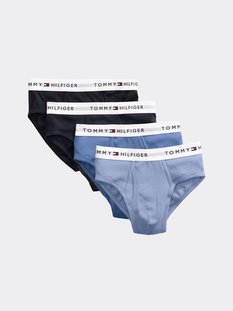 Navy Men\'s Tommy Hilfiger Cotton classics brief 4pk Briefs | AU_M31539