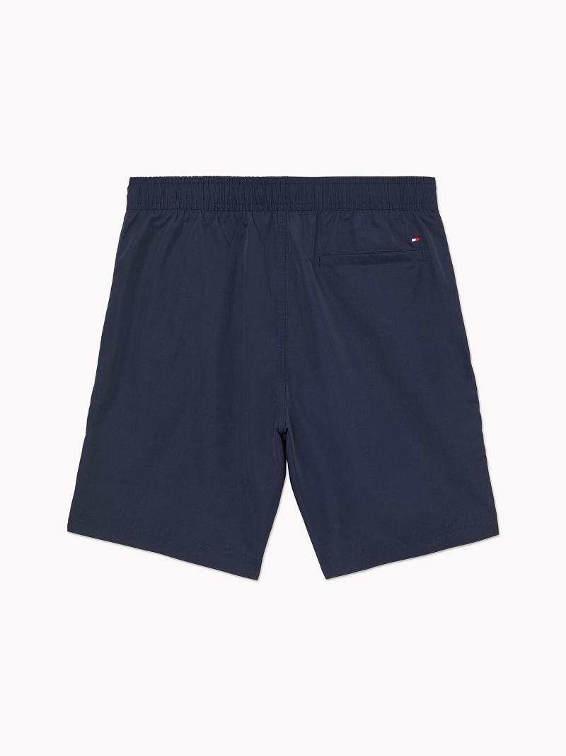 Navy Men's Tommy Hilfiger Essential flag swim trunk Swimwear | AU_M31095