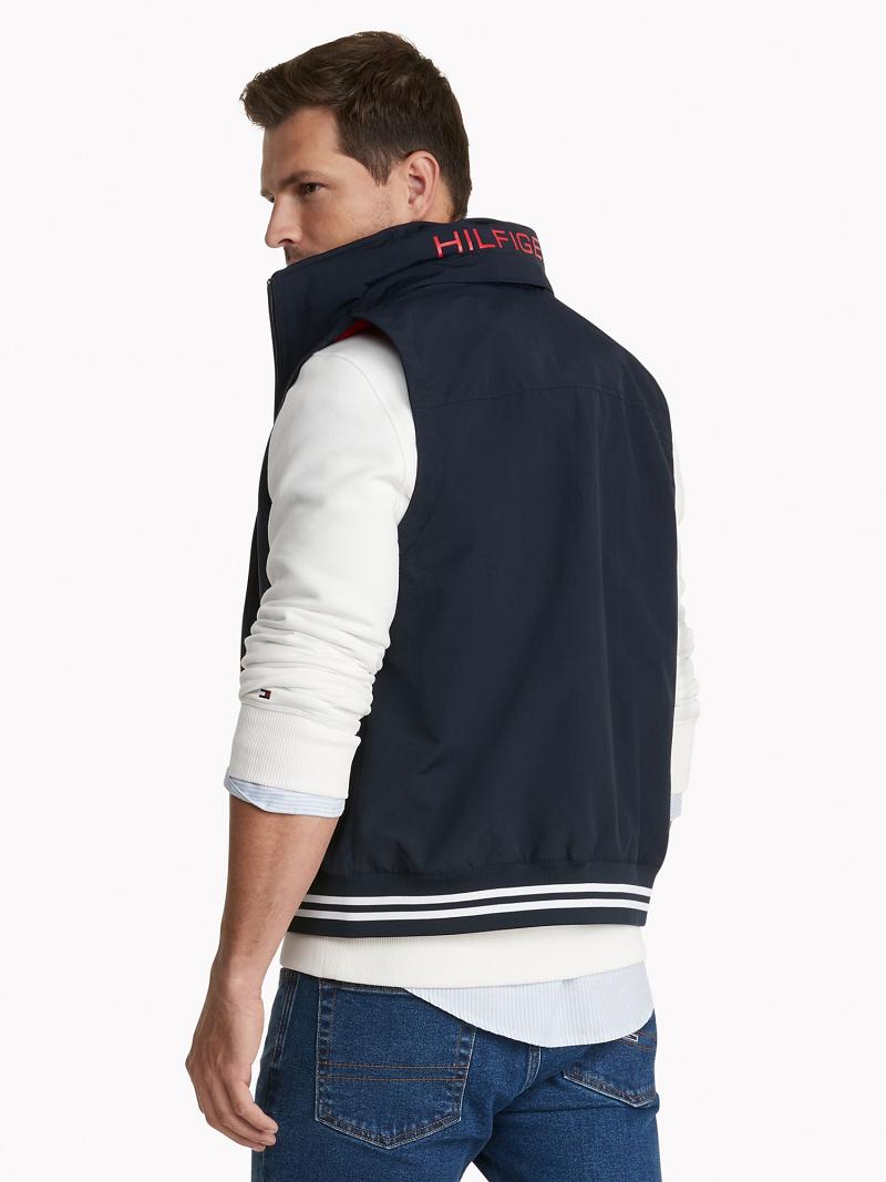 Navy Men's Tommy Hilfiger Essential regatta vest Jackets | AU_M31401