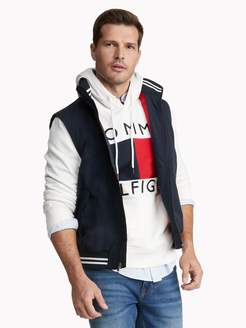 Navy Men\'s Tommy Hilfiger Essential regatta vest Jackets | AU_M31401