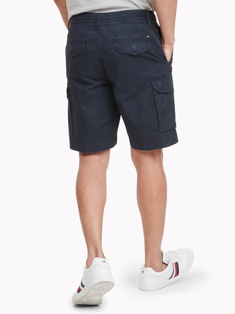 Navy Men's Tommy Hilfiger Essential solid cargo Shorts | AU_M31206