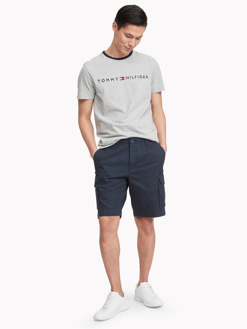 Navy Men's Tommy Hilfiger Essential solid cargo Shorts | AU_M31206