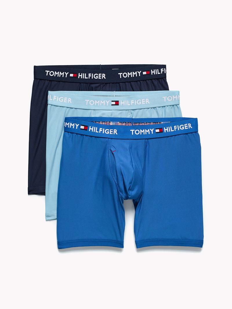 Navy Men\'s Tommy Hilfiger Everyday microfiber boxer brief 3pk Boxer Briefs | AU_M31602