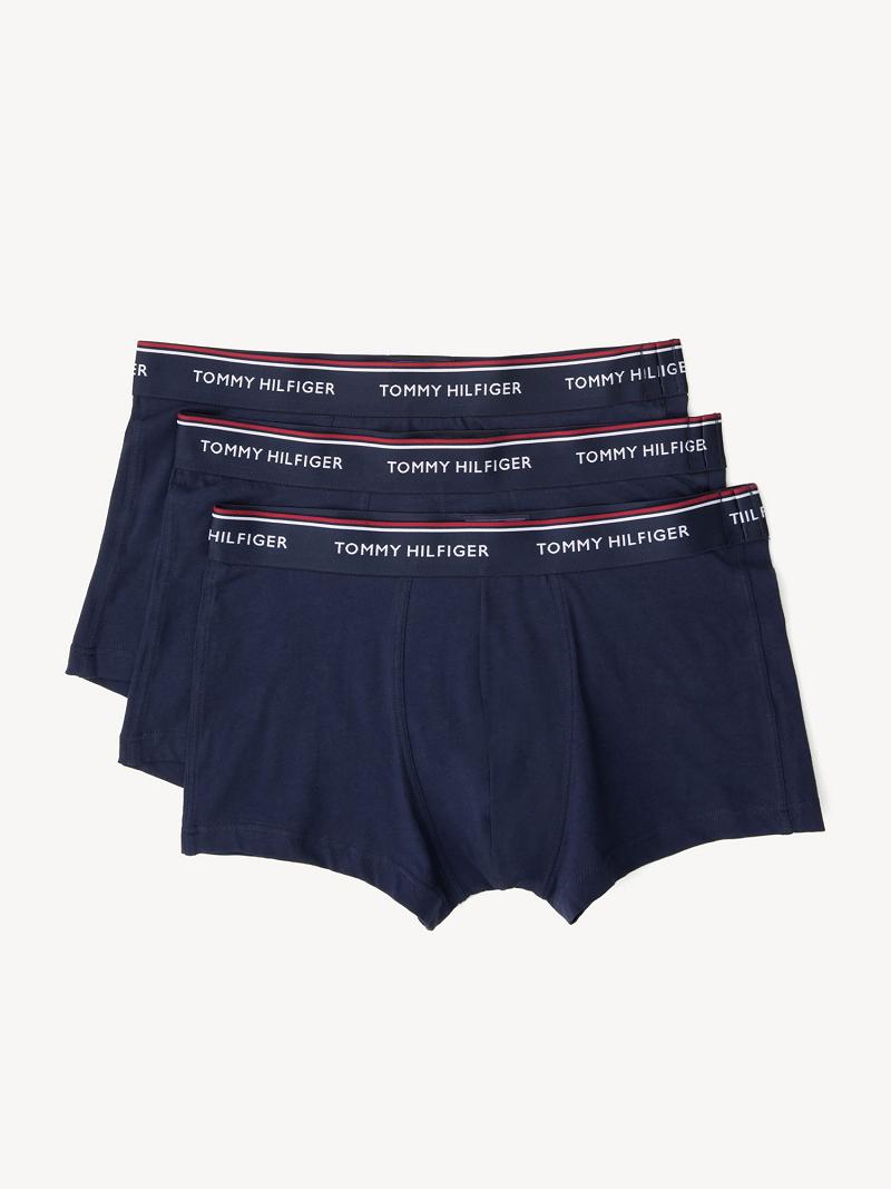 Navy Men\'s Tommy Hilfiger Premium essentials low rise trunk 3pk Trunks | AU_M31525