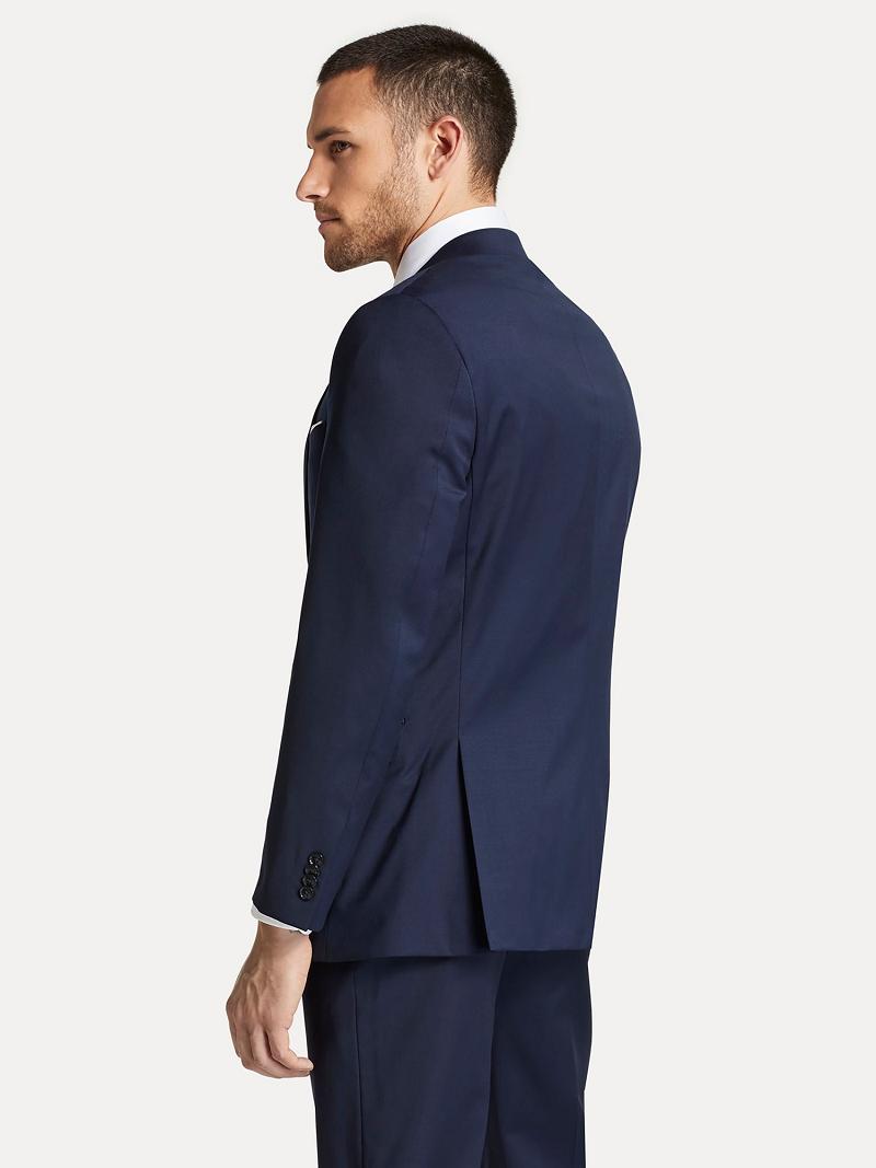 Navy Men's Tommy Hilfiger Regular fit essential twill Blazers | AU_M31478