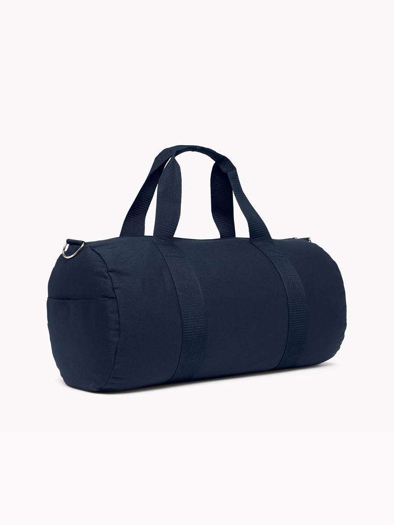 Navy Men's Tommy Hilfiger Stripe Small Duffle Bags | AU_M31706