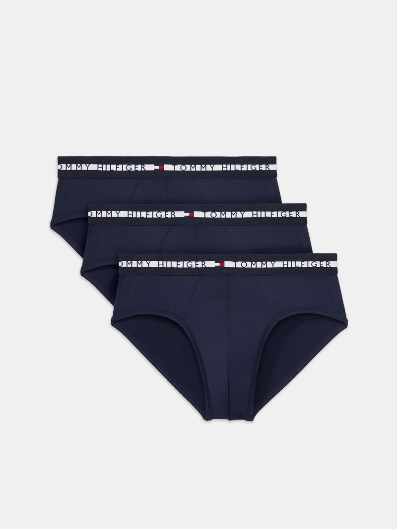 Navy Men\'s Tommy Hilfiger Th comfort+ brief 3pk Briefs | AU_M31554