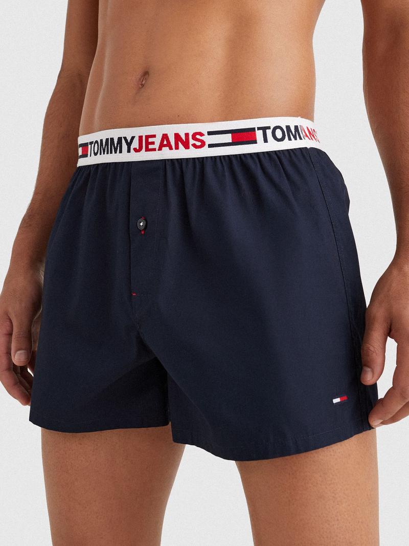 Navy Men's Tommy Hilfiger Tj woven boxer Boxers | AU_M31564