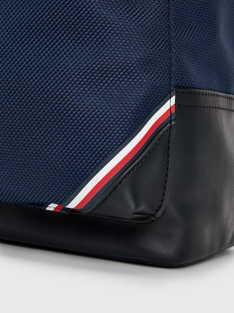 Navy Men's Tommy Hilfiger Tommy Stripe Backpack Bags | AU_M31711