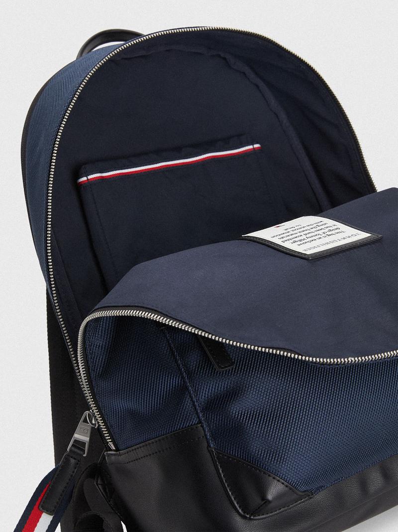 Navy Men's Tommy Hilfiger Tommy Stripe Backpack Bags | AU_M31711